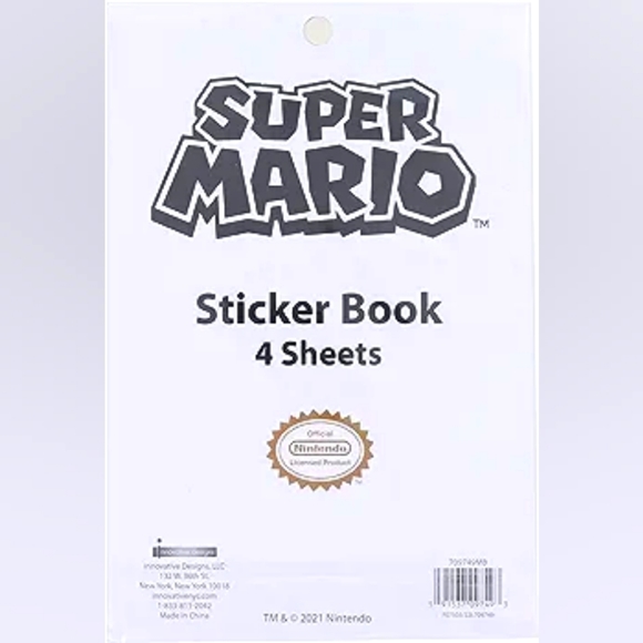 Super Mario Sticker Book 4 Sheets NWT - Picture 5 of 8